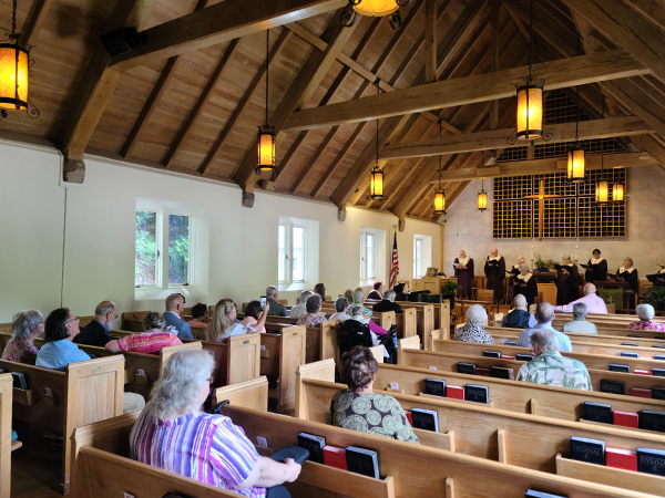 Inside the sanctuary at Gatlinburg First United Methodist